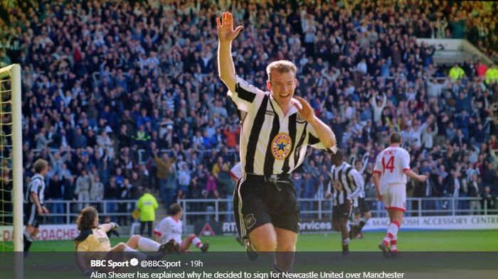 Top scorer sepanjang masa Liga Inggris saat membela Newcastle United, Alan Shearer.