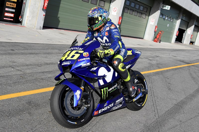 Valentino Rossi pada tes di Brno, Ceko