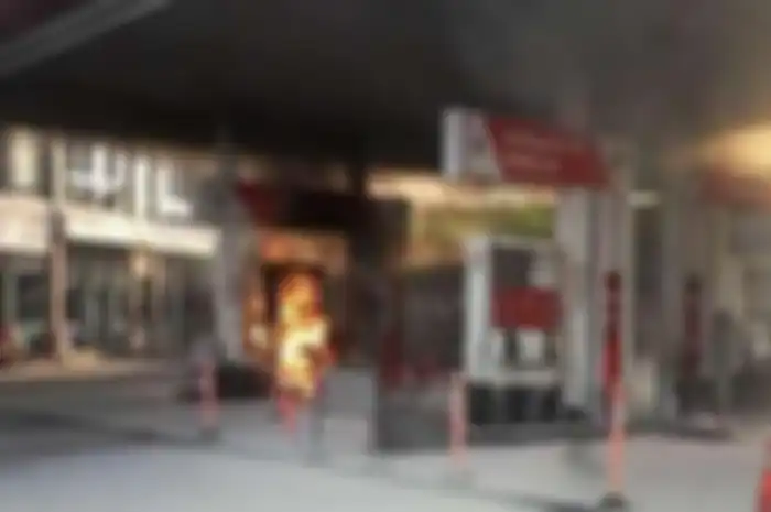 Ilustrasi SPBU /pom bensin terbakar