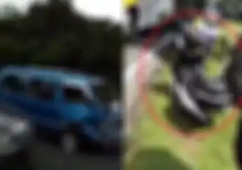 Tabrakan Lawan Suzuki Carry di Lembang, Mesin Yamaha NMAX Sampai Copot Mental ke Parit