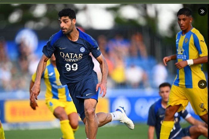 Bomber Iran, Mehdi Taremi, kembali mencetak gol untuk Inter Milan dalam duel uji coba melawan Pergolettese (22/7/2024).