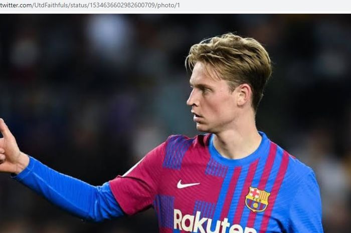 Gelandang tengah Barcelona, Frenkie de Jong, dikabarkan menjadi target utama Manchester United.