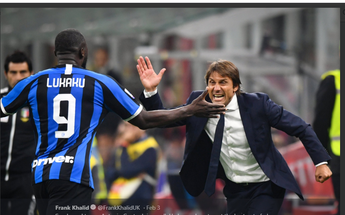 Antonio Conte dan Romelu Lukaku.