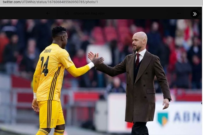 Andre Onana (kiri) bersatu kembali dengan Erik ten Hag di Manchester United.