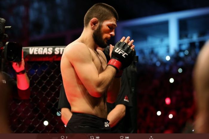 Juara dunia kelas ringan UFC, Khabib Nurmagomedov.