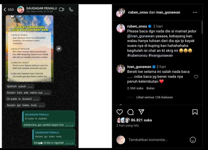 Postingan Ruben Onsu