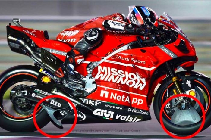 Winglet Ducati yang memicu polemik pasca MotoGP Qatar.