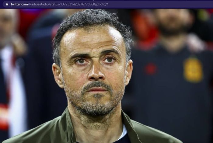 Pelatih timnas Spanyol, Luis Enrique. 