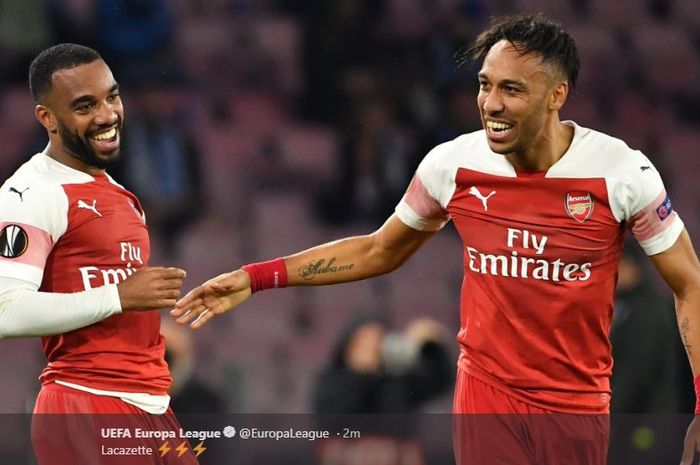 Duo Bomber Arsenal, Alexandre Lacazette dan Pierre-Emerick Aubameyang