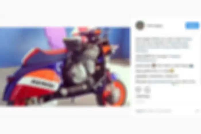 Sangar Vespa ini menggendong mesin bongsor 4 silinder