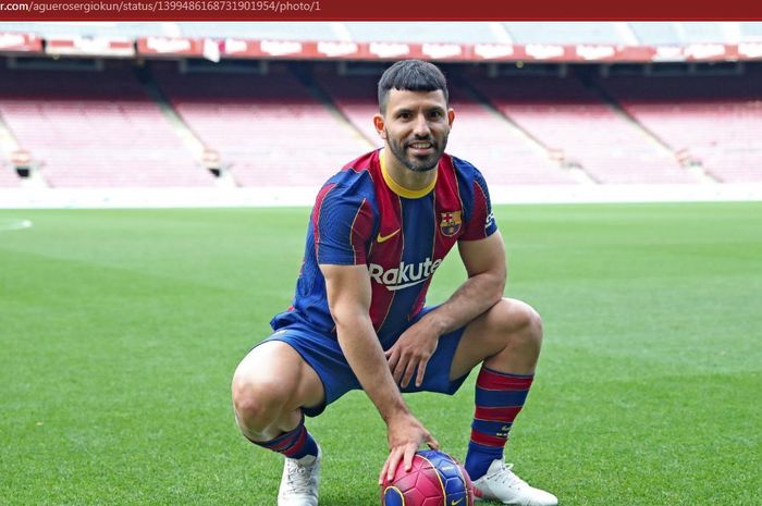 Penyerang anyar Barcelona, Sergio Aguero.