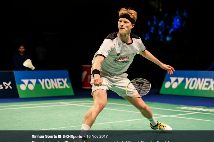 Pemain Bulu Tangkis Denmark, Anders Antonsen. 