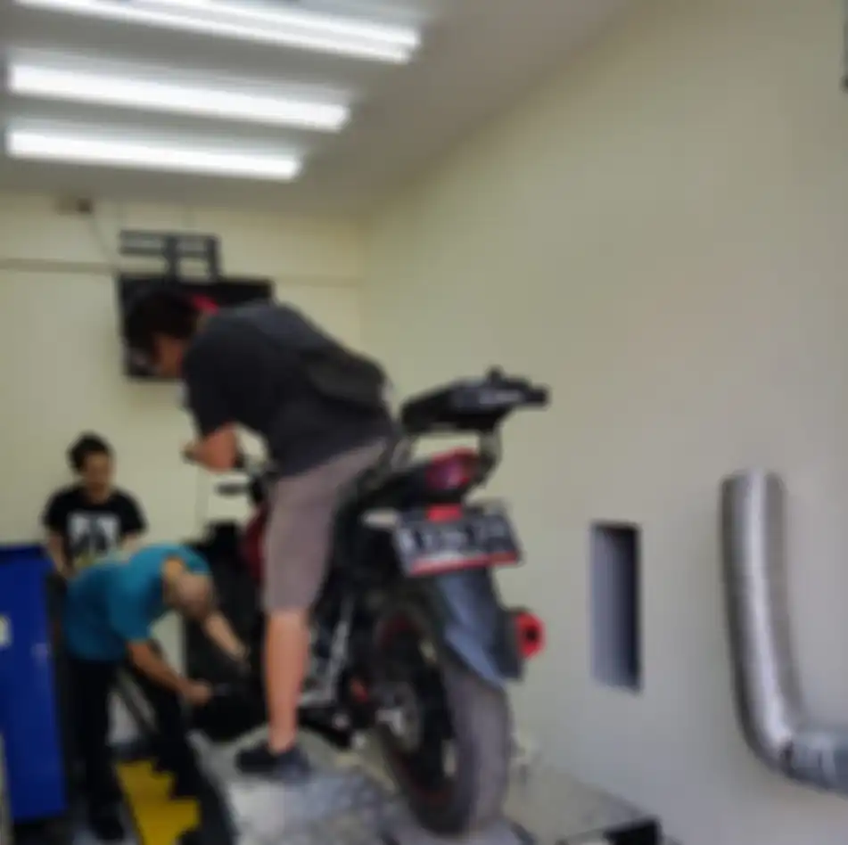 Proses Dynotest mesin Axis buat motor di Alfa Jaya Motor