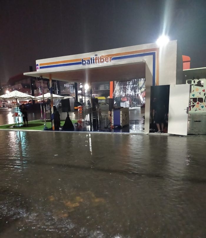 Java Jazz Festival 2020 di JI Expo Kemayoran, Jakarta Pusat, sempat dilanda banjir di hari terakhir, Minggu (1/3/2020).