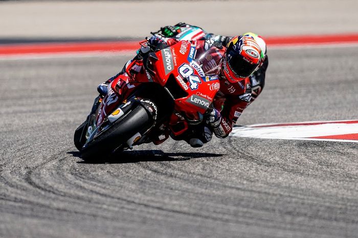 Andrea Dovizioso melaju balapan pada MotoGP Americas 2019, Senin (15/4/2019) WIB.