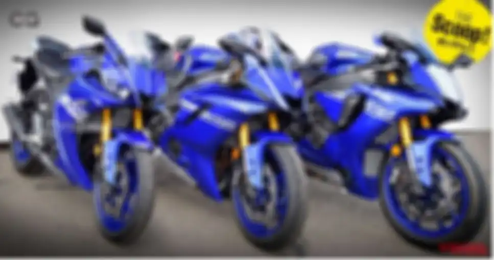 Renderan desain Yamaha R25 facelift bersama Yamaha R6 dan R1