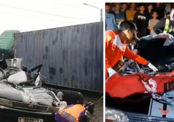 Kronologi Mobil Berisi Satu Keluarga Tertimpa Truk Kontainer di Karawang, sang Anak yang Selamat Beri Kesaksian