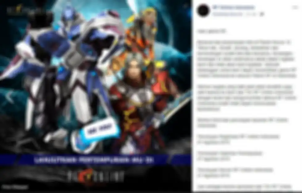 Pengumuman penutupan RF Online Indonesia