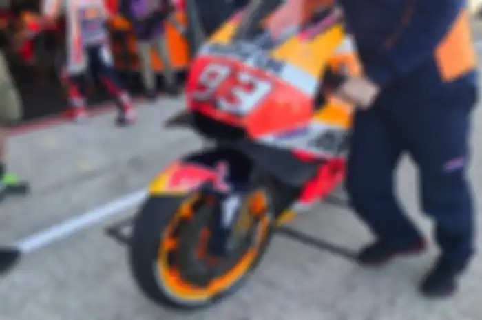 Aero fairing baru RC213v Honda milik Marc Marquez di FP1 MotoGP Perancis 2018