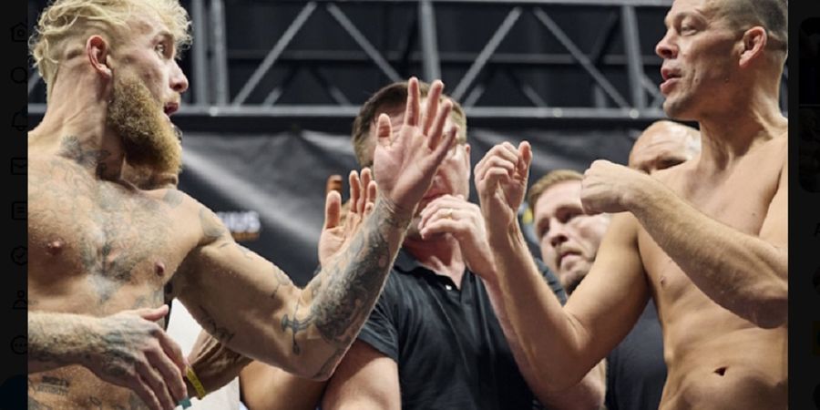 Hasil Tinju Dunia - Tersungkur Sampai Hampir Keluar Ring, Nate Diaz Jadi Eks UFC Selanjutnya Korban Jake Paul