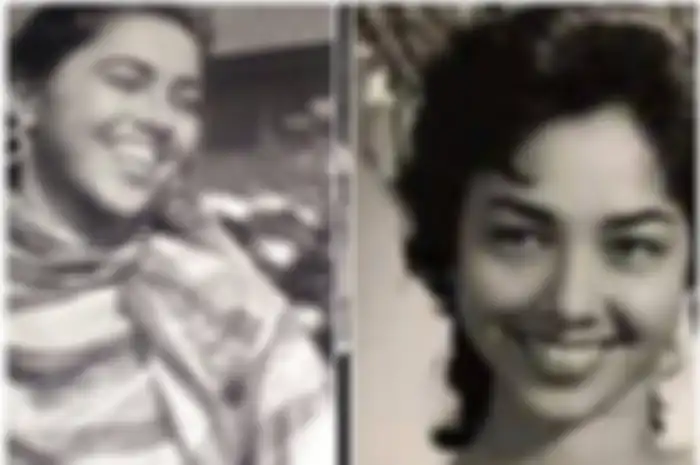 Mieke Wijaya, usia 16 tahun (kiri) dan usia 17 tahun (kanan)