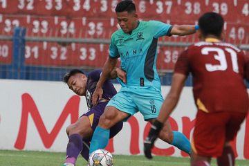 Suasana pertandingan Persik Kediri vs Madura United di Stadion Brawijaya, Kediri, Selasa (24/1/2023)