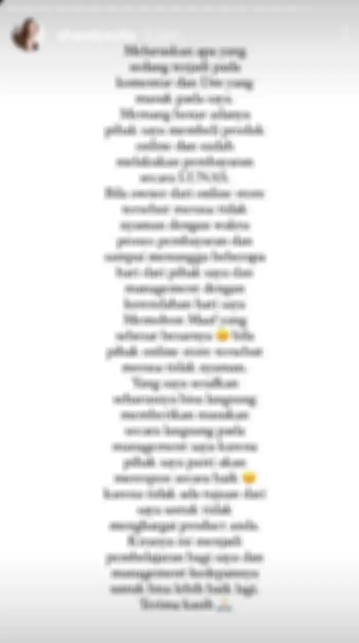 Klarifikasi Shandy Aulia
