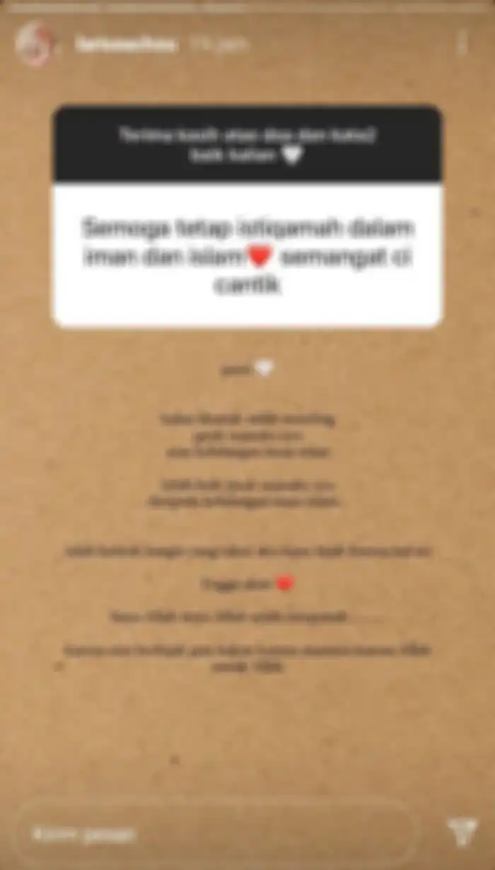 unggahan Instgaram Story Larissa Chou