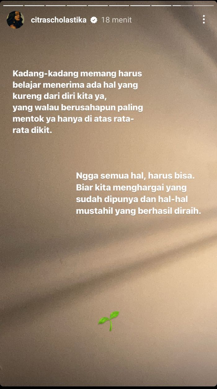 Unggahan Citra Scholastika.