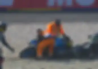 Waduh, Video Johann Zarco Jatuh Saat Warm Up MotoGP Prancis