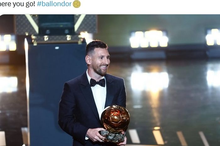 Lionel Messi memenangi Ballon d'Or 2023.