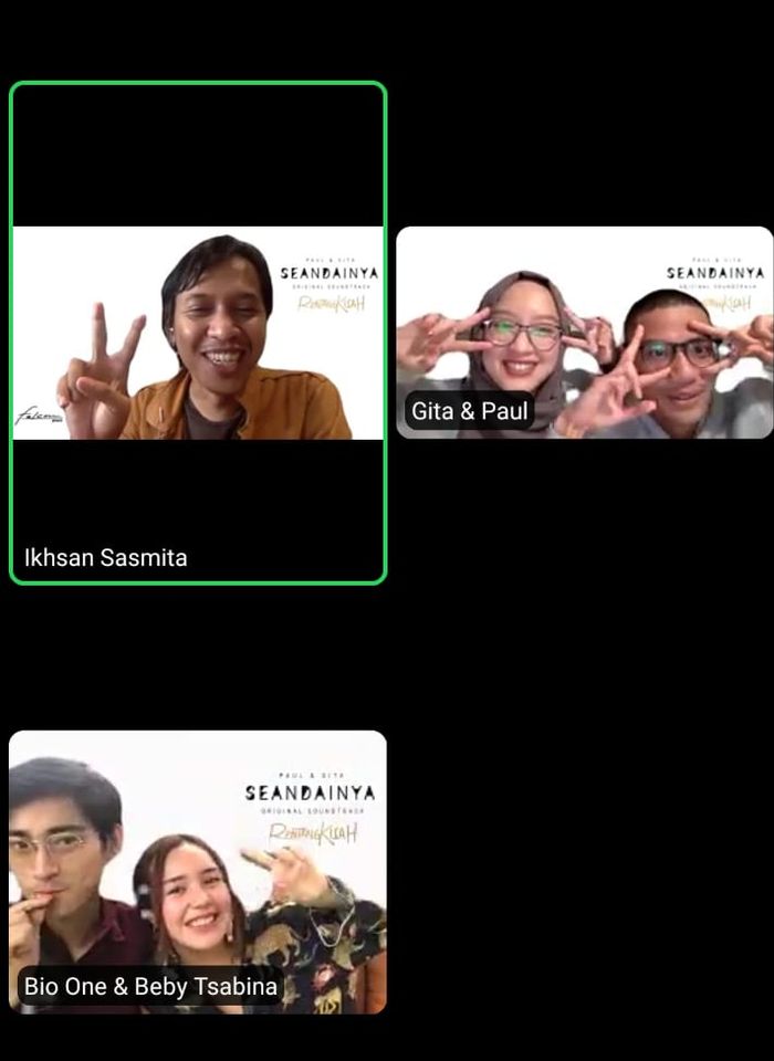 Gita Savitri dalam Live Zoom, Kamis (10/9/2020).