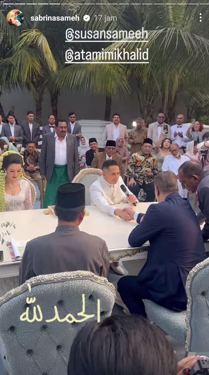 Susan Sameh resmi dinikahi Khalid Atamimi, Sabtu (27/7/2024).