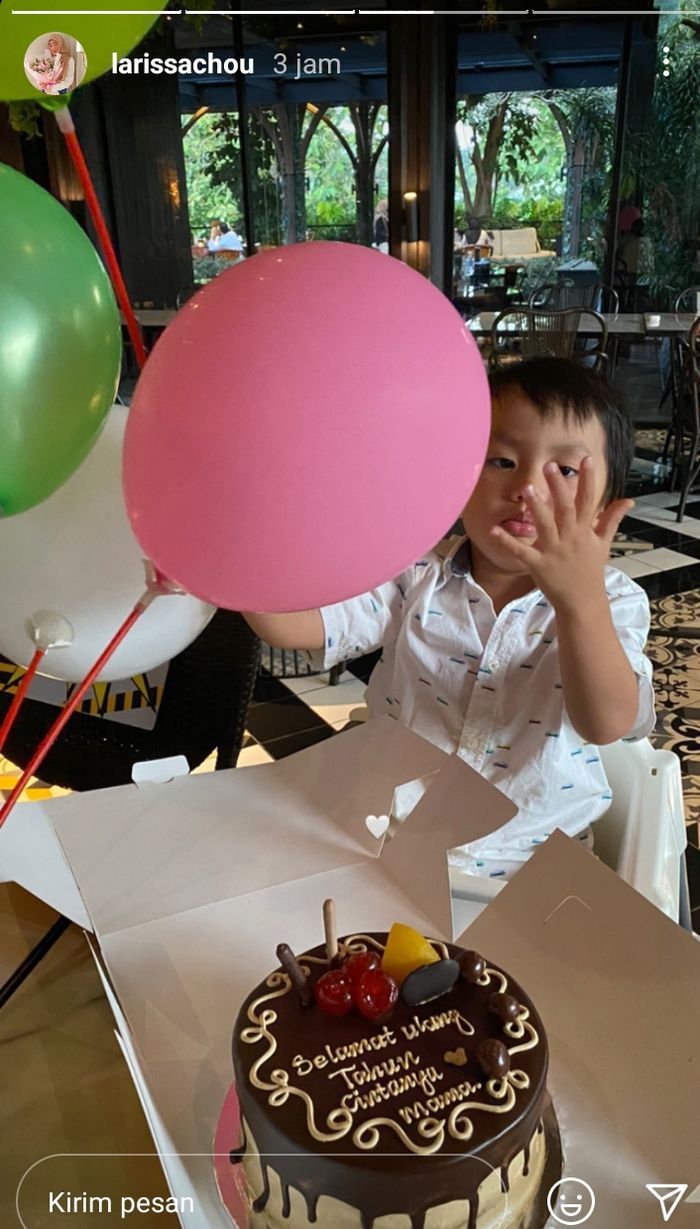 Larissa Chou rayakan ulang tahun putranya, Yusuf.