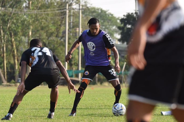 Rohit Chand dalam latihan perdana Persija Jakarta di Myanmar, Minggu (10/3/2019), jelang laga kontra tuan rumah Shan United pada ajang Piala AFC 2019.