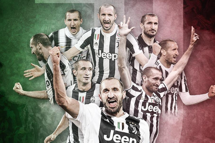 Giorgio Chiellini, 8 kali juara Liga Italia berturut-turut bersama Juventus.