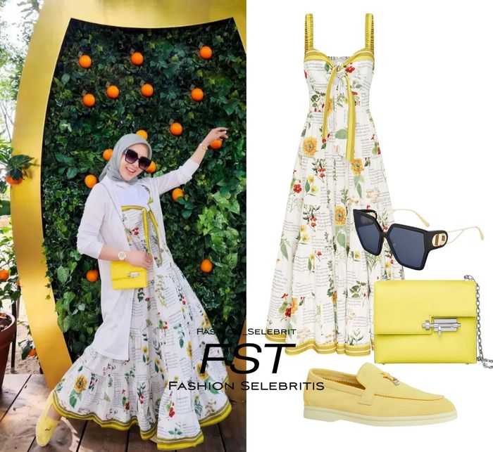 Syahrini dengan sepaket fashion item branded