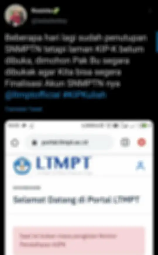 Keluhan calon pendaftar SNMPTN