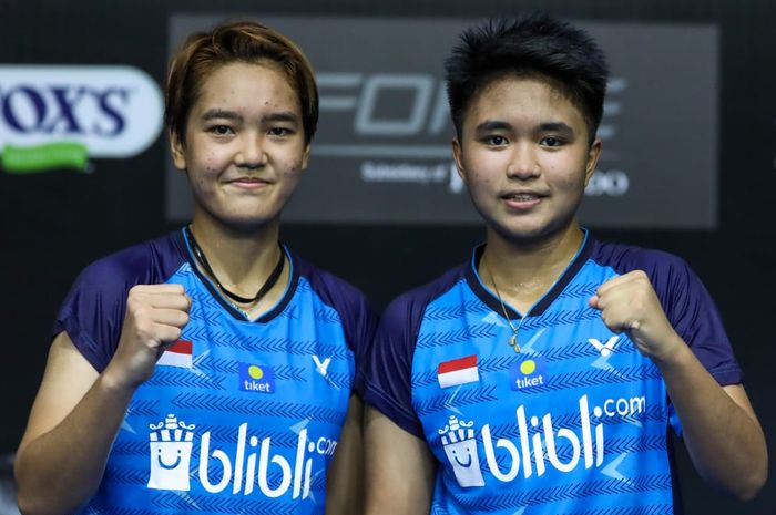 Pasangan ganda putri, Nita Violina Marwah/Putri Syaikah setelah berlaga pada sesi pagi PBSI Home Tournamet, Rabu (15/7/2020).