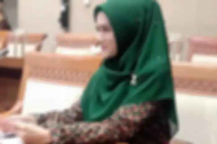 Penampilan Mulan Jameela saat rapat DPR