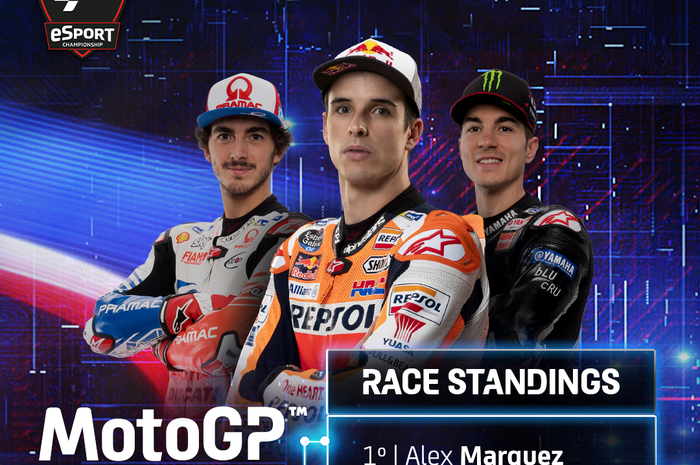 Alex Marquez bikin kejutan berstatus pembalap debutan MotoGP musim ini langsung bisa juara di MotoGP Virtual Race