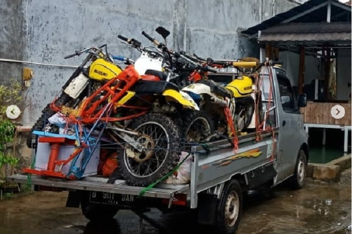Motor trail tua yang jadi korban tsunami