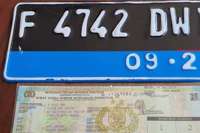 Terungkap Pelat Nomor Motor Listrik Gesits Berbeda, List Warna Biru Ada Maknanya