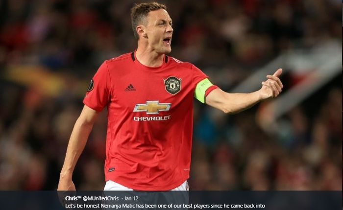 Gelandang bertahan Manchester United, Nemanja Matic.