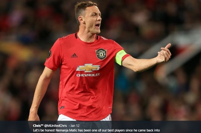 Gelandang bertahan Manchester United, Nemanja Matic.