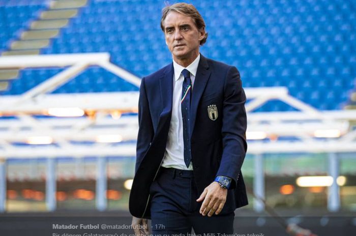 Pelatih timnas Italia, Roberto Mancini.