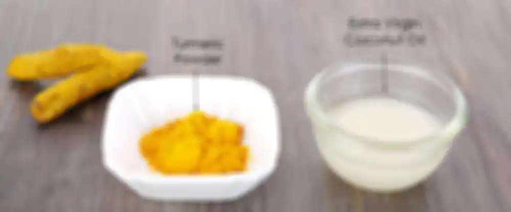 Minyak kelapa + kunyit
