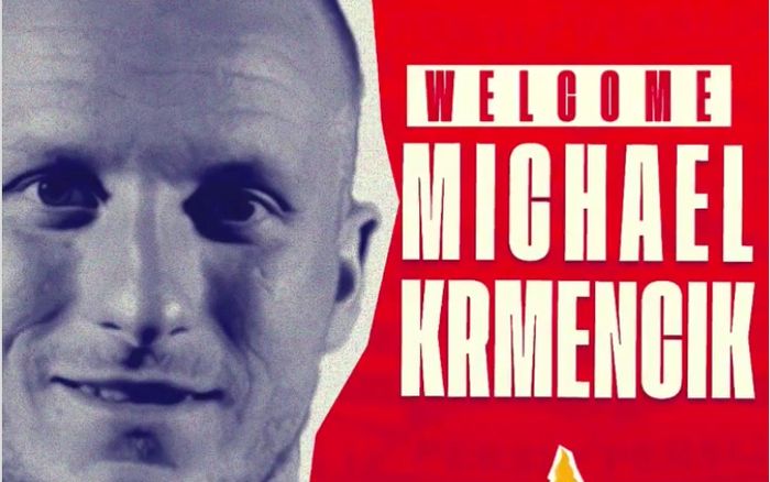 Pemain asing Persija Jakarta, Michael Krmencik yang resmi diperkenalkan