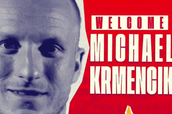 Pemain asing Persija Jakarta, Michael Krmencik yang resmi diperkenalkan