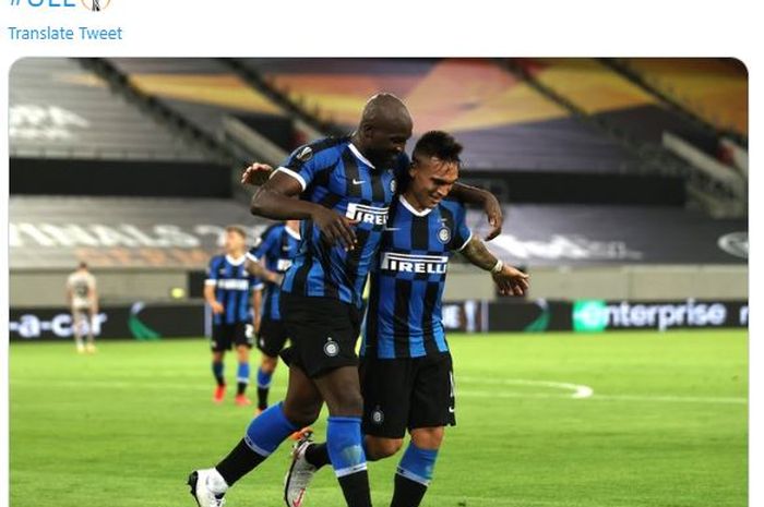 Duet Romelu Lukaku dan Lautaro Martinez yang masing-masing mencetak dua gol membawa Inter manang 5-0 atas Shakhtar Donetsk